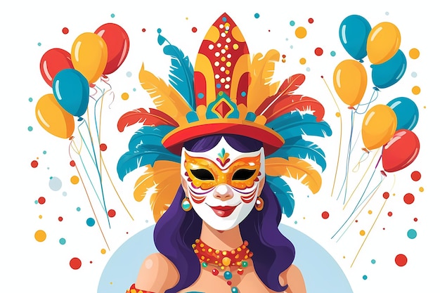 illustration of celebrating carnival