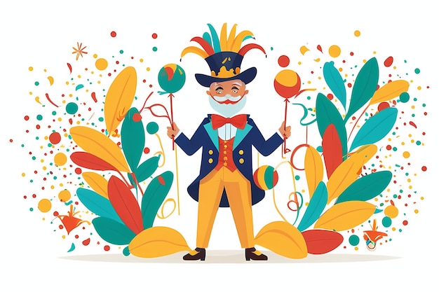 illustration of celebrating carnival