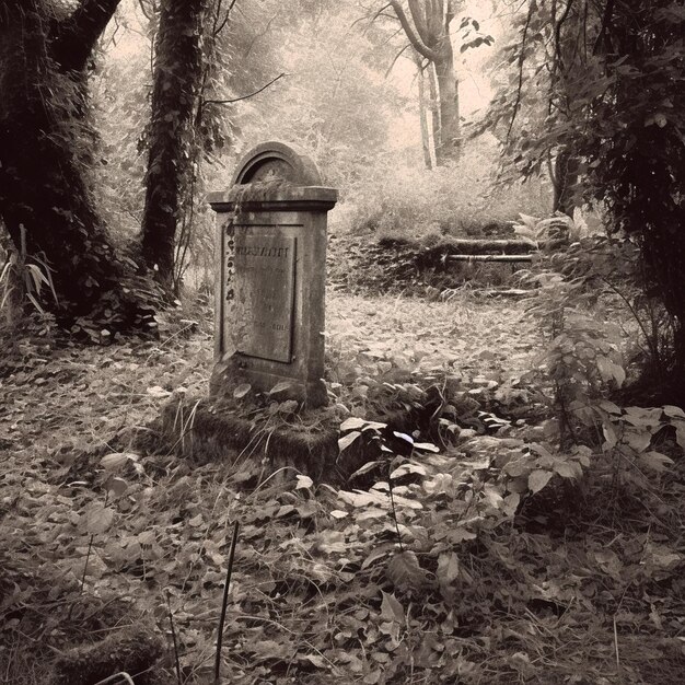 Photo illustration of cemetery