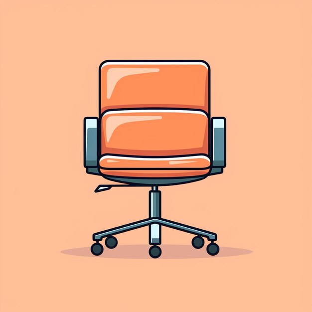 Photo illustration of a chair with a seat and wheels