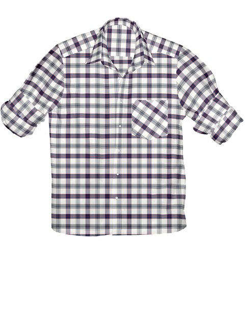 Photo illustration check casual shirt