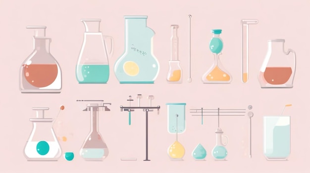 Illustration of Chemistry and Biology Laboratories Scientific Exploration