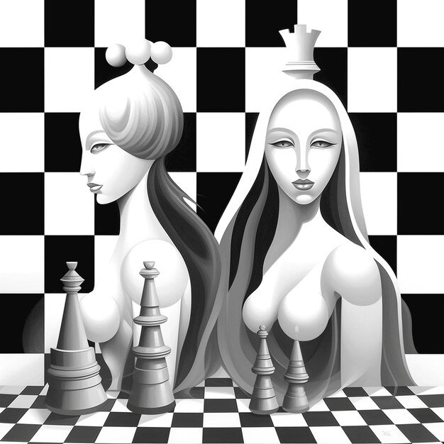 Photo illustration of chess