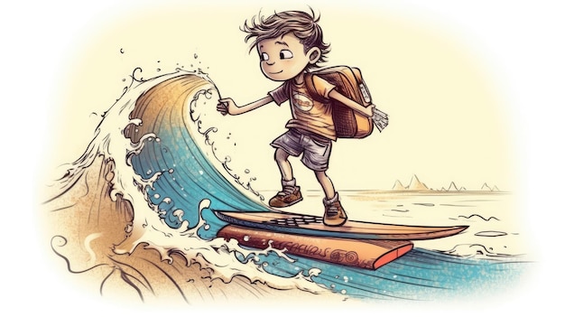 Illustration of children's activities back to school