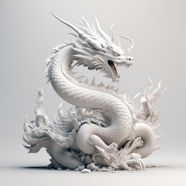 Illustration of Chinese Dragon fantasy art