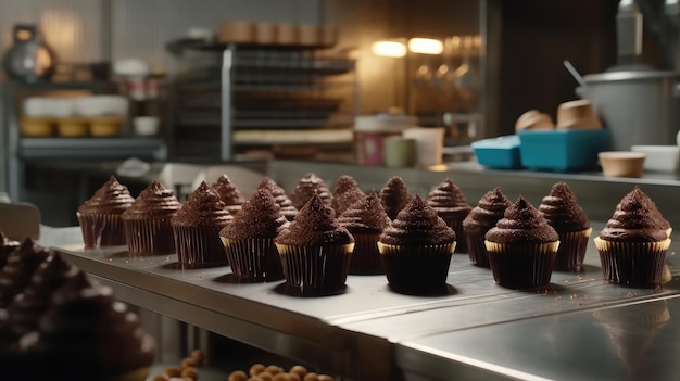 illustration of chocolate brownies in the form of unique objects