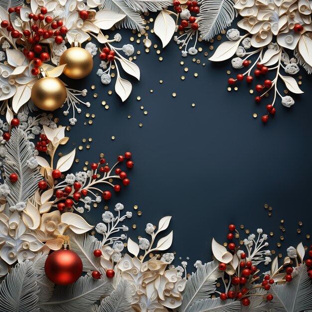 Illustration of Christmas background AI Generated