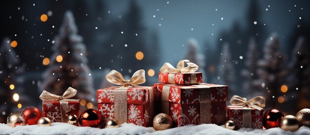 Illustration of Christmas background AI Generated