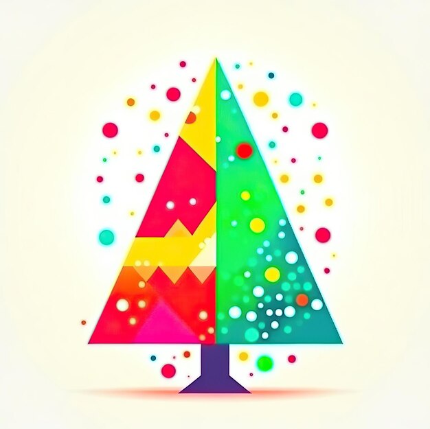 Illustration of a Christmas tree on a white background