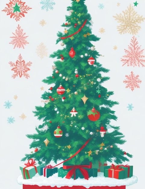 an a illustration a christmas tree