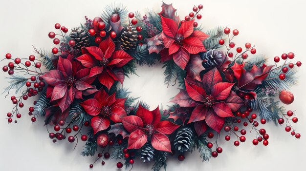 Illustration of a Christmas wreath