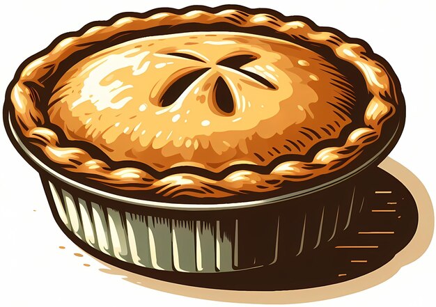 Photo illustration of a classic pie clean simple