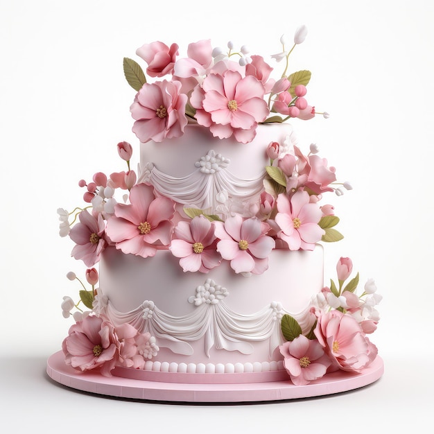 illustration clean background wedding cake