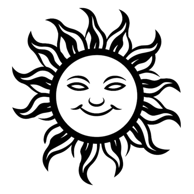 illustration of clipart of sun