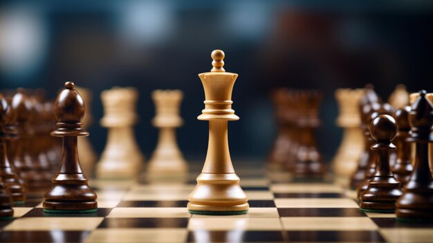 Иллюстрация шахматной доски вблизи идея для тактики и стратегии фона