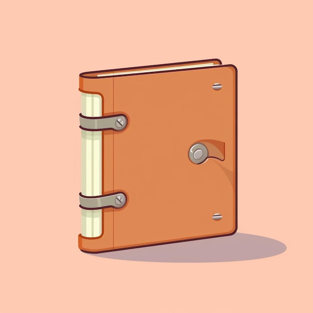 Illustration of a closed book with a lock on the cover generative ai