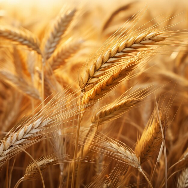 illustration of closeup of golden rye in the field Award winning