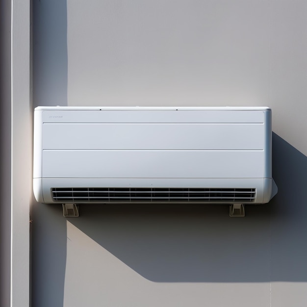 illustration of A closeup highcontrast image of a white air condit