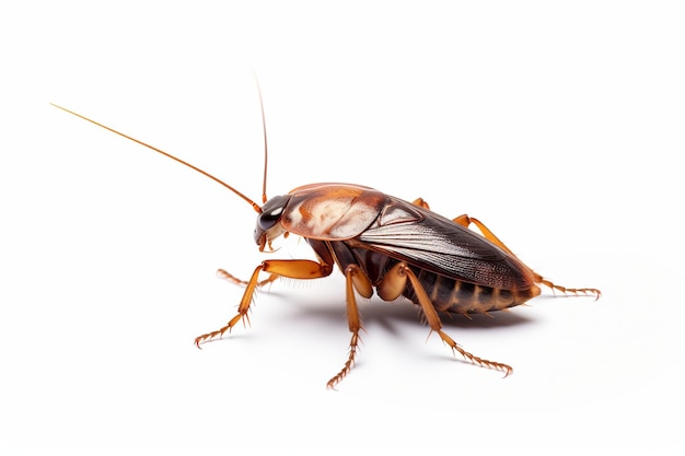 illustration of cockroach found alone on transparent white background