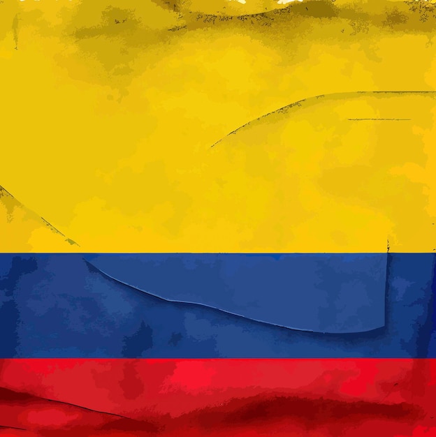 Illustration of the colombia flag