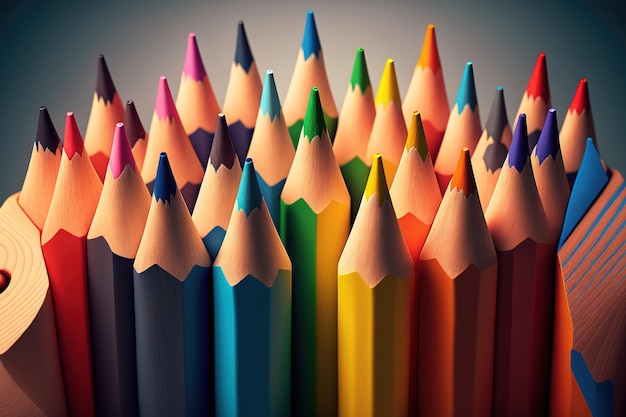 An illustration of colored pencils