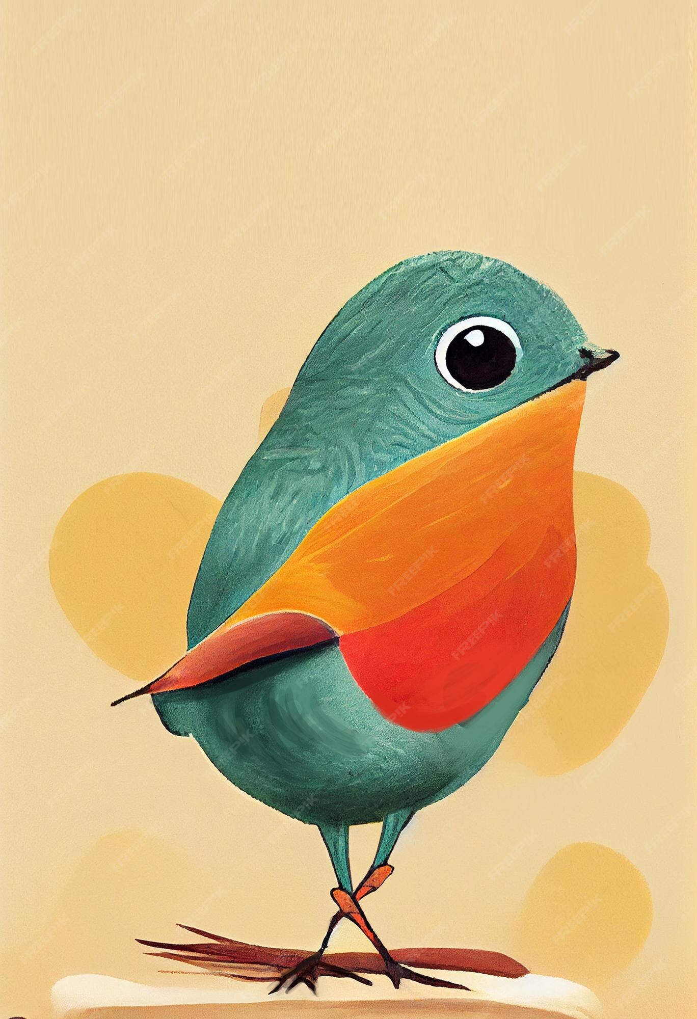 Premium Photo | Illustration of colorful bird for kids children book in watercolor painting art cartoon character Premium Photo | Illustration of colorful bird for kids children book in watercolor painting art cartoon character