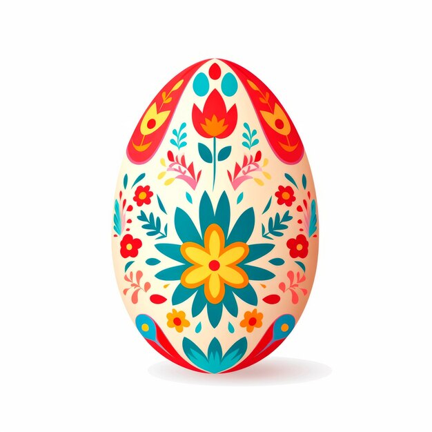 Иллюстрация красочного пасхального яйца Плоская конструкция