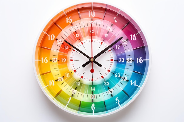 illustration of A colorful rainbow time delay method photo grade Generative ai