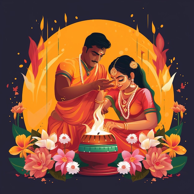 Foto illustrazione del concetto di happy thaipusam o thaipoosam saluto con celebrazione