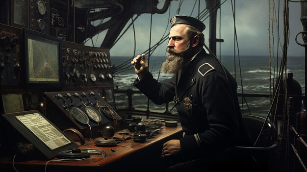 illustration of confused radio operator showing the signals captured