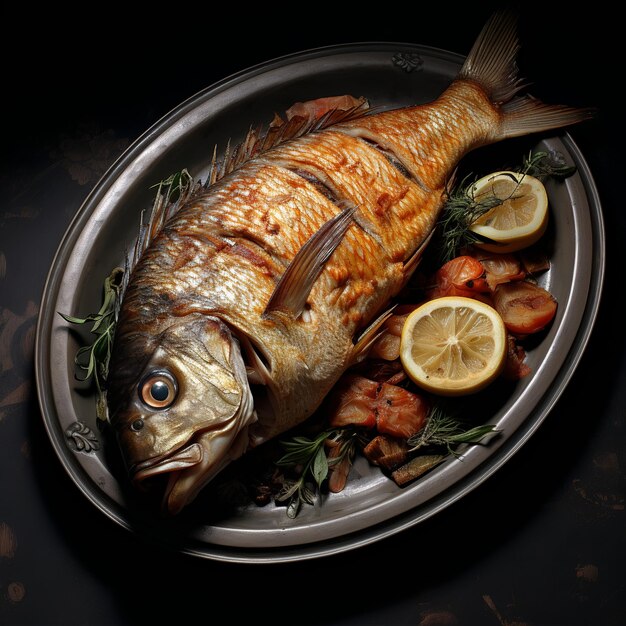 Photo illustration of cooked fish