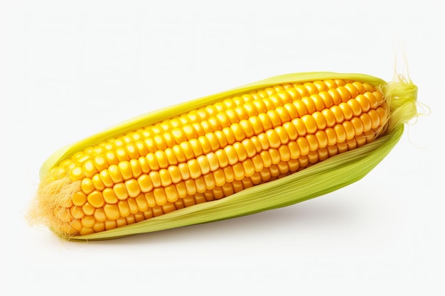 illustration of corn cob on transparent white background