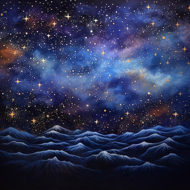 illustration of cosmic backdrop, Generative ai