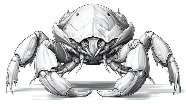 Illustration of a crab on a white background eps10