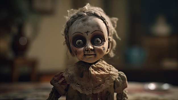 Illustration of a creepy doll