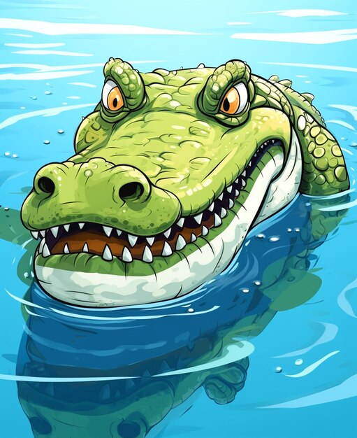 Photo illustration of crocodile