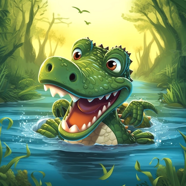 Photo illustration of crocodile