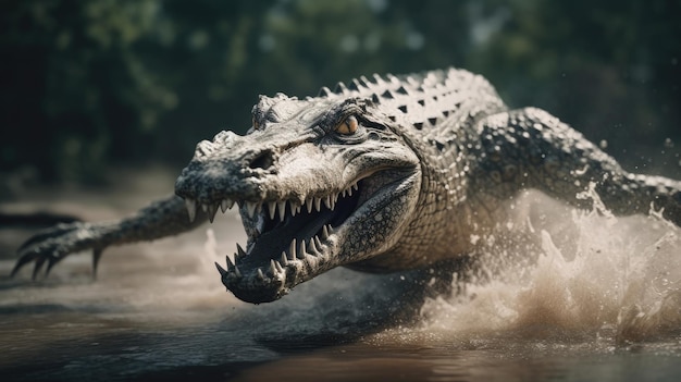 Иллюстрация крокодилов в дикой природе