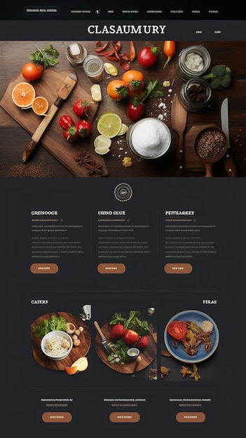 illustration of culinary simple web site for everyday use simple rec