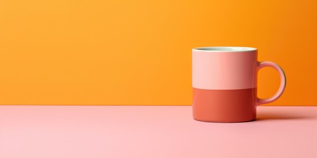 Illustration cup of fragrant cappuccino on the table closeup pastel background generative ai