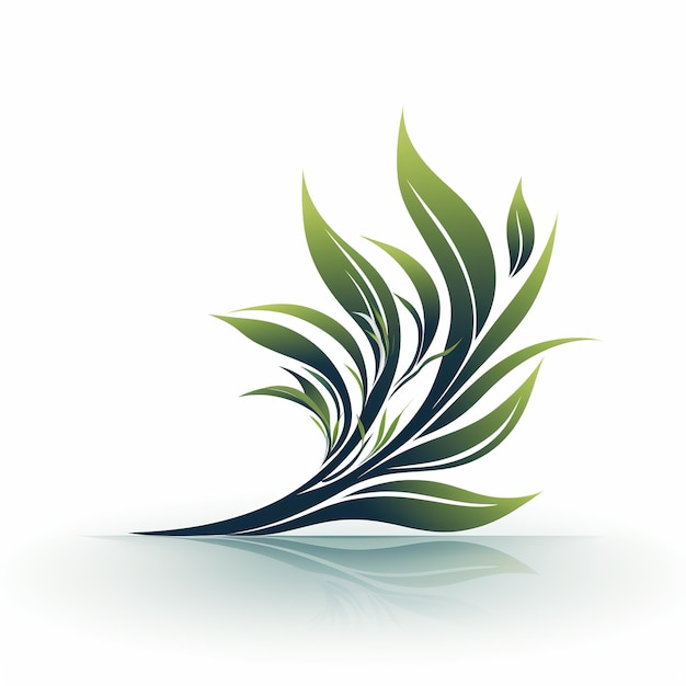 Photo illustration of curve of bamboo logo icon