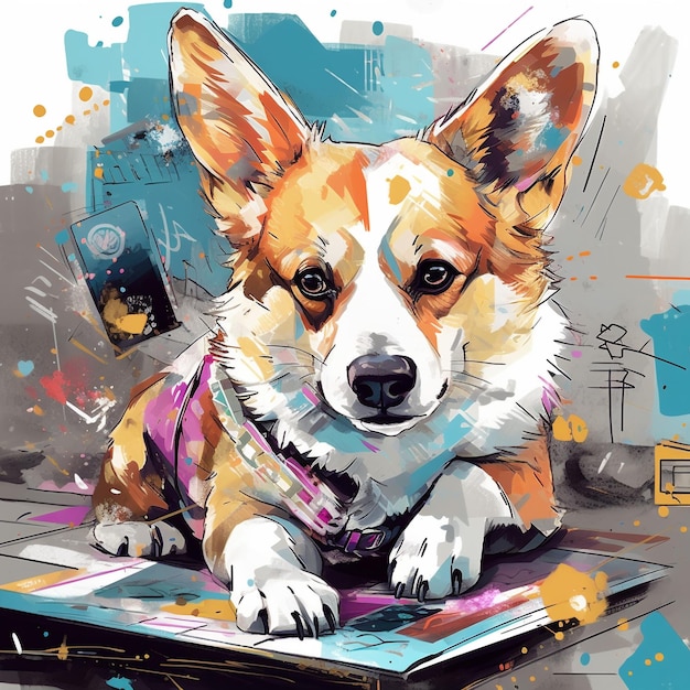 Illustration of cute dog