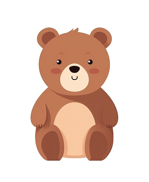 Illustration of Cute and tender bear Character Cartoon Vector