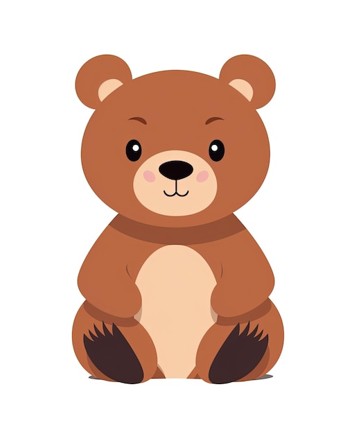 Illustration of Cute and tender bear Character Cartoon Vector