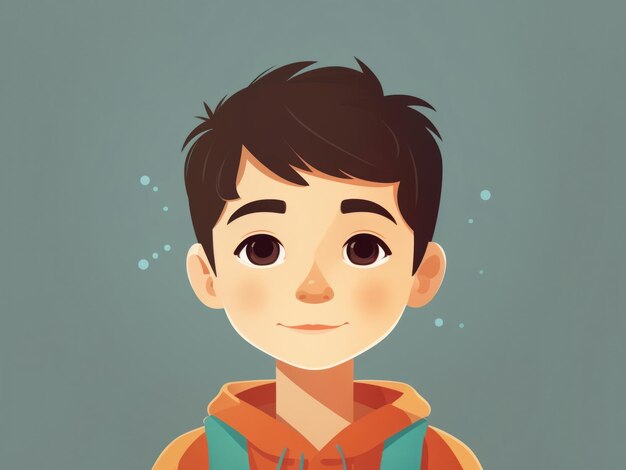 Photo illustration of cute young boy