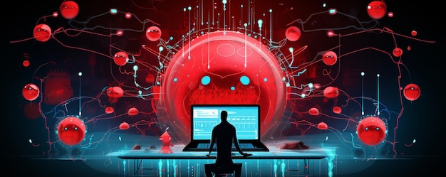 Photo illustration of a cyber background