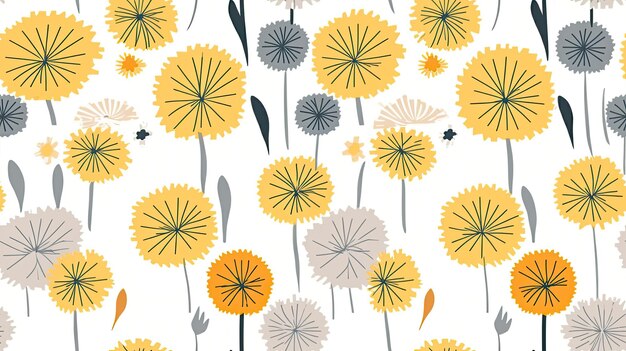 Illustration of dandelions