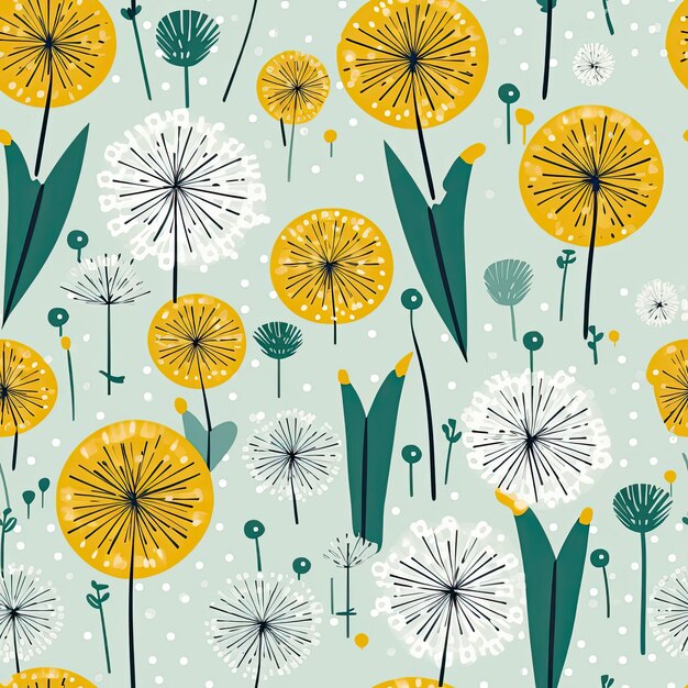 Illustration of dandelions