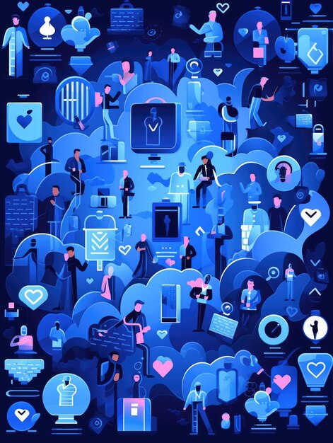 Foto illustrazione data privacy day in blu