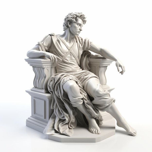 ダビデのイラストミケランジェロの名声を描いた 3D 彫刻